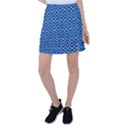 Abstract Blue Circles Mosaic Tennis Skirt View1