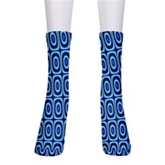 Abstract Blue Circles Mosaic Men s Crew Socks by SpinnyChairDesigns