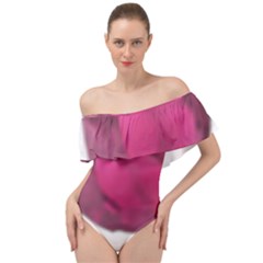 Fun Fuschia Off Shoulder Velour Bodysuit 