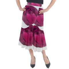 Fun Fuschia Midi Mermaid Skirt by Janetaudreywilson