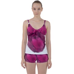 Fun Fuschia Tie Front Two Piece Tankini by Janetaudreywilson