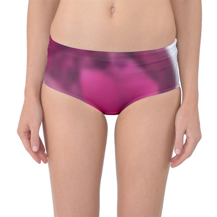 Fun Fuschia Mid-Waist Bikini Bottoms