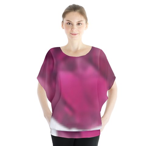 Fun Fuschia Batwing Chiffon Blouse by Janetaudreywilson