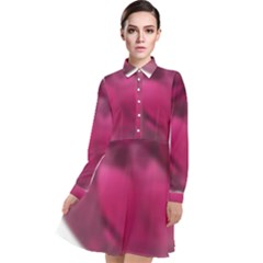 Fun Fuschia Long Sleeve Chiffon Shirt Dress by Janetaudreywilson