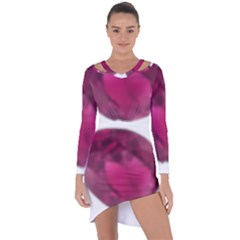 Fun Fuschia Asymmetric Cut-out Shift Dress