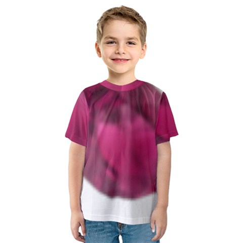 Fun Fuschia Kids  Sport Mesh Tee by Janetaudreywilson