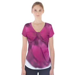 Fun Fuschia Short Sleeve Front Detail Top by Janetaudreywilson