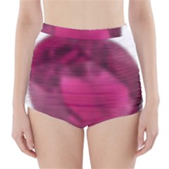 Fun Fuschia High-waisted Bikini Bottoms by Janetaudreywilson