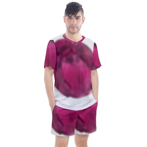 Fun Fuschia Men s Mesh Tee And Shorts Set by Janetaudreywilson