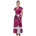 Fun Fuschia Flutter Sleeve Maxi Dress View1