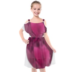 Fun Fuschia Kids  Cut Out Shoulders Chiffon Dress by Janetaudreywilson