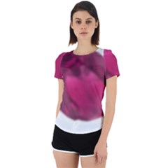 Fun Fuschia Back Cut Out Sport Tee by Janetaudreywilson