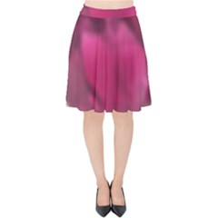 Fun Fuschia Velvet High Waist Skirt by Janetaudreywilson