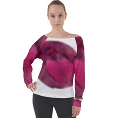 Fun Fuschia Off Shoulder Long Sleeve Velour Top