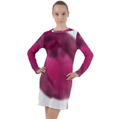 Fun Fuschia Long Sleeve Hoodie Dress