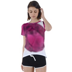 Fun Fuschia Short Sleeve Foldover Tee