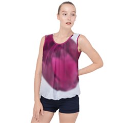 Fun Fuschia Bubble Hem Chiffon Tank Top by Janetaudreywilson