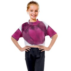 Fun Fuschia Kids Mock Neck Tee