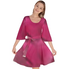 Fun Fuschia Velour Kimono Dress by Janetaudreywilson