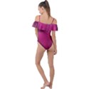 Fun Fuschia Frill Detail One Piece Swimsuit View2