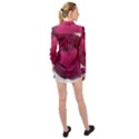 Fun Fuschia Long Sleeve Chiffon Shirt View2