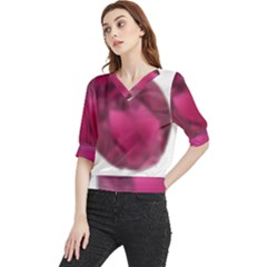 Fun Fuschia Quarter Sleeve Blouse