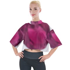 Fun Fuschia Mock Neck Tee