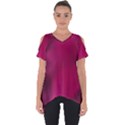 Fun Fuschia Cut Out Side Drop Tee View1