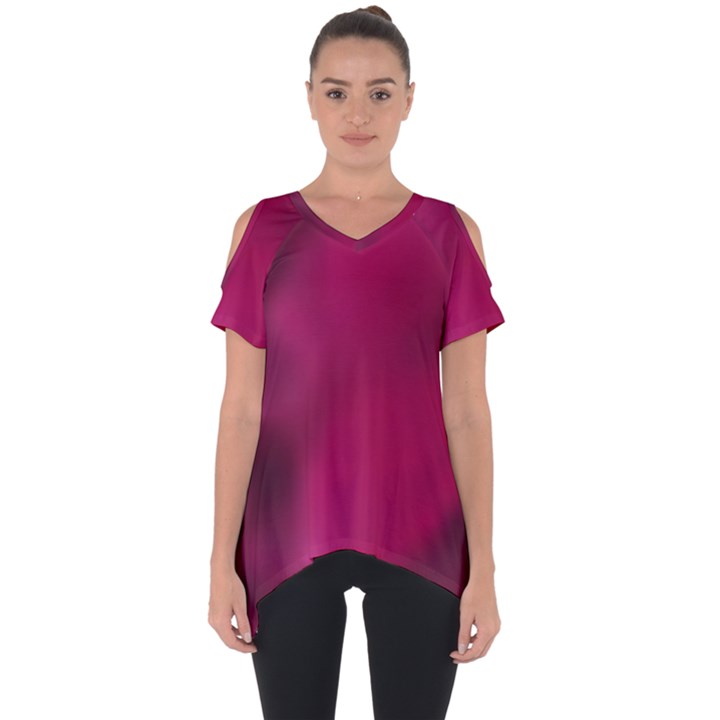 Fun Fuschia Cut Out Side Drop Tee