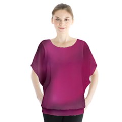 Fun Fuschia Batwing Chiffon Blouse