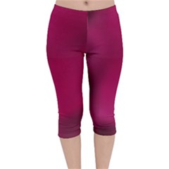 Fun Fuschia Velvet Capri Leggings  by Janetaudreywilson