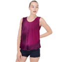 Fun Fuschia Bubble Hem Chiffon Tank Top View1