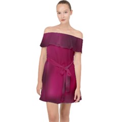 Fun Fuschia Off Shoulder Chiffon Dress by Janetaudreywilson