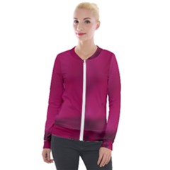 Fun Fuschia Velour Zip Up Jacket by Janetaudreywilson