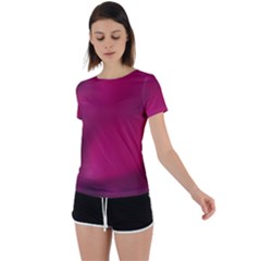 Fun Fuschia Back Circle Cutout Sports Tee by Janetaudreywilson