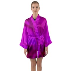 Fun Fuschia Long Sleeve Satin Kimono by Janetaudreywilson