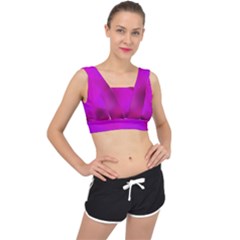 Fun Fuschia V-back Sports Bra by Janetaudreywilson