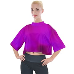 Fun Fuschia Mock Neck Tee