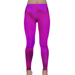 Fun Fuschia Lightweight Velour Classic Yoga Leggings by Janetaudreywilson