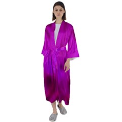 Fun Fuschia Maxi Satin Kimono