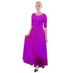 Fun Fuschia Half Sleeves Maxi Dress by Janetaudreywilson