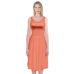 Appreciating Apricot Midi Sleeveless Dress by Janetaudreywilson