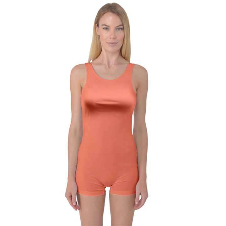 Appreciating Apricot One Piece Boyleg Swimsuit