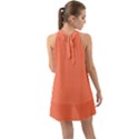 Appreciating Apricot Halter Tie Back Chiffon Dress View2