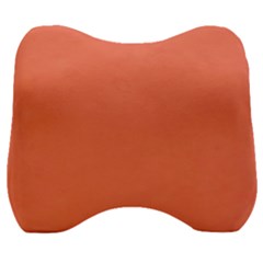 Appreciating Apricot Velour Head Support Cushion by Janetaudreywilson