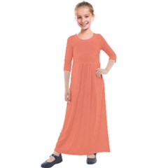 Appreciating Apricot Kids  Quarter Sleeve Maxi Dress by Janetaudreywilson