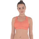 Appreciating Apricot Cross String Back Sports Bra View1