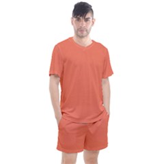 Appreciating Apricot Men s Mesh Tee And Shorts Set