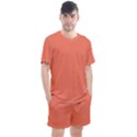 Appreciating Apricot Men s Mesh Tee and Shorts Set View1