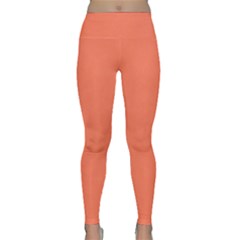 Appreciating Apricot Lightweight Velour Classic Yoga Leggings by Janetaudreywilson